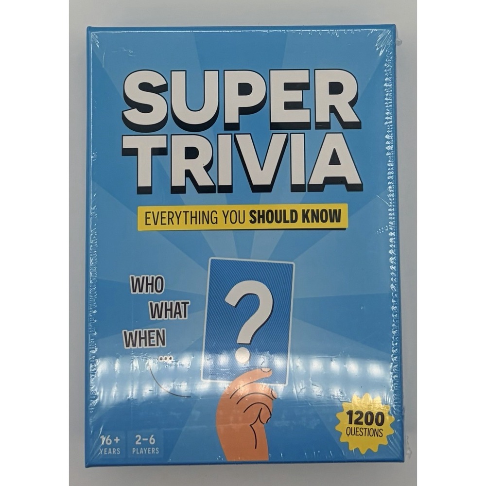 Super Trivia Everything You Should Know Who What When 1200 Questions - Sealed